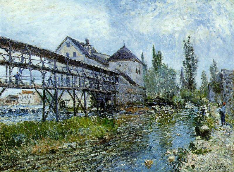 Alfred Sisley Provencher's Mill at Moret Norge oil painting art